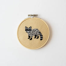 Load image into Gallery viewer, Racoon Cross Stitch Kit