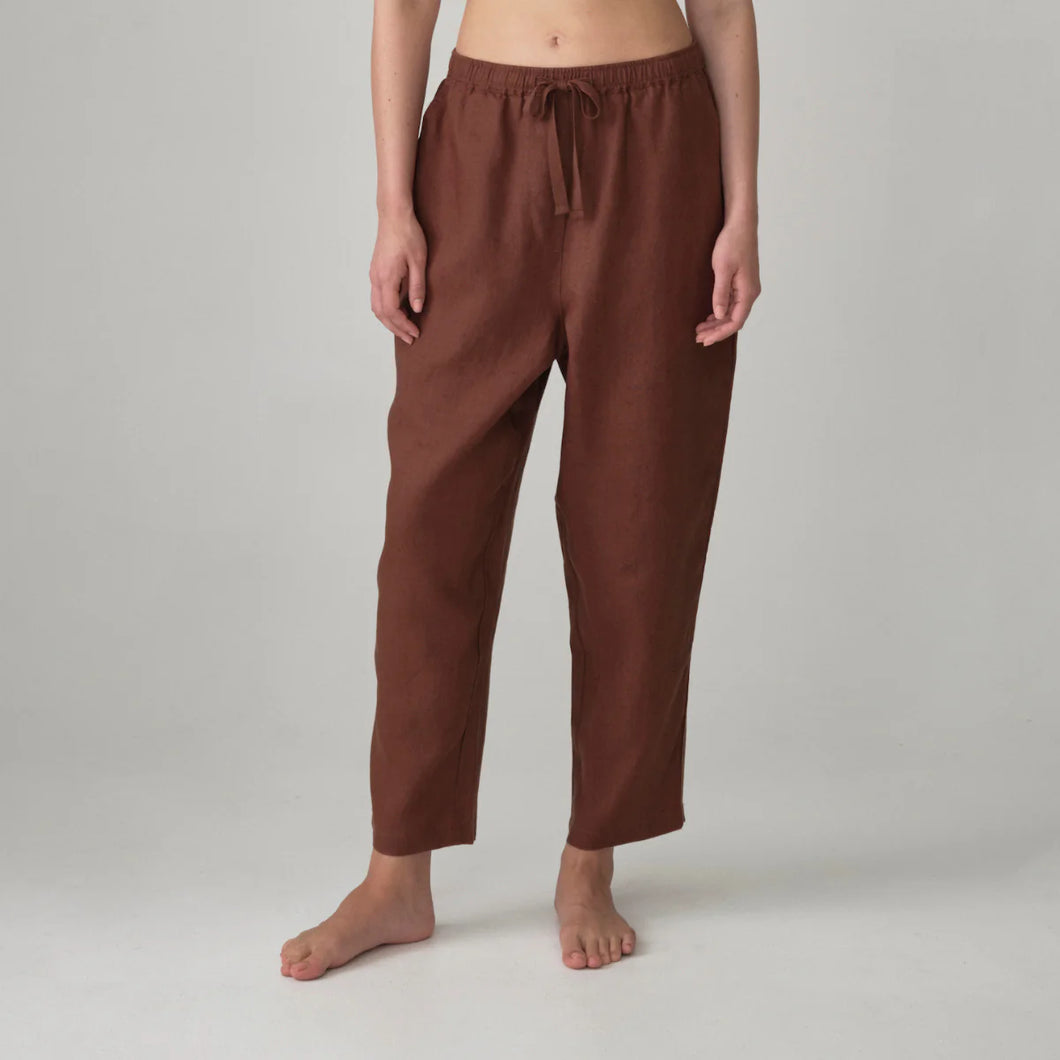 100% Linen Pants | Cocoa