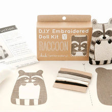 Load image into Gallery viewer, Raccoon Embroidered Doll Kit