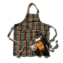 Load image into Gallery viewer, Recycled Cotton Check Apron | Green