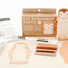 Load image into Gallery viewer, Barn Owl Embroidered Doll Kit