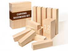 Load image into Gallery viewer, Bass Wood for Carving | 12 Pieces