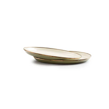 Load image into Gallery viewer, Enamel Deep Plates Set of 2 | 2 Tone Olive Drab