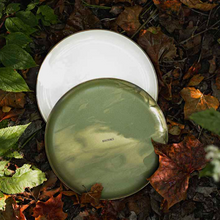 Load image into Gallery viewer, Enamel Deep Plates Set of 2 | 2 Tone Olive Drab