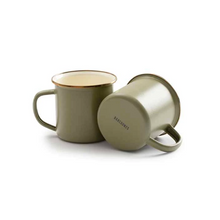 Load image into Gallery viewer, Enamel Cup Set of 2 | 2 Tone Olive Drab