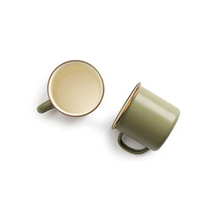 Load image into Gallery viewer, Enamel Cup Set of 2 | 2 Tone Olive Drab