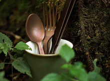 Load image into Gallery viewer, Enamel Tall Cup Set of 2 | 2 Tone Olive Drab