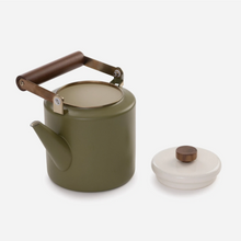 Load image into Gallery viewer, Enamel Teapot | Olive Drab