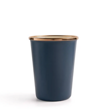 Load image into Gallery viewer, Enamel Tall Cup Set of 2 | 2 Tone Indigo