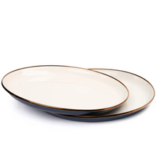 Load image into Gallery viewer, Enamel Deep Plates Set of 2 | 2 Tone Indigo