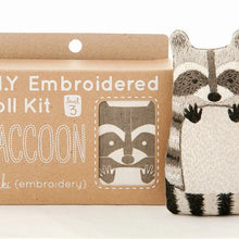 Load image into Gallery viewer, Raccoon Embroidered Doll Kit