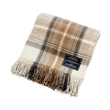 Load image into Gallery viewer, Recycled Wool Scottish Tartan Blanket - Malt