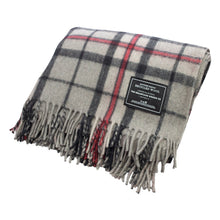 Load image into Gallery viewer, Recycled Wool Scottish Tartan Blanket - Grey