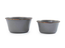 Load image into Gallery viewer, Enamel Mixing Bowls Set of 2 | Slate Grey

