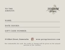 Load image into Gallery viewer, Peregrine Store Gift Card
