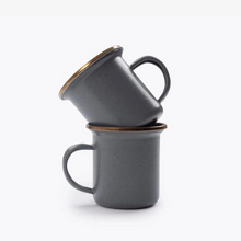 Load image into Gallery viewer, Espresso Enamel Cup Set of 2 | Slate Grey
