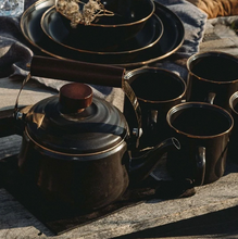 Load image into Gallery viewer, Enamel Cup Set of 2 | Charcoal