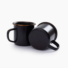 Load image into Gallery viewer, Enamel Cup Set of 2 | Charcoal