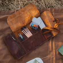 Load image into Gallery viewer, Leather Artist Roll Large