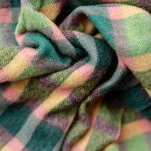 Load image into Gallery viewer, Lambswool Scarf | Lime Multi Check
