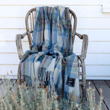 Load image into Gallery viewer, Recycled Wool Scottish Tartan Blanket - Spring
