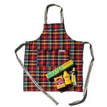 Load image into Gallery viewer, Recycled Cotton Check Apron | Red + Green
