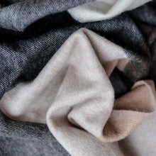 Load image into Gallery viewer, Oversized Lambswool Scarf | Monochrome Edge Check
