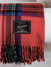 Load image into Gallery viewer, Recycled Wool Scottish Tartan Blanket - Traditional
