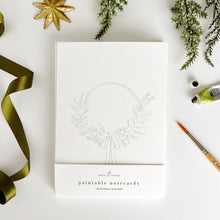 Load image into Gallery viewer, Wreaths | Paintable Notecards set of 8 PREORDER
