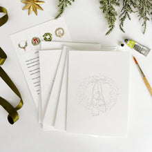 Load image into Gallery viewer, Wreaths | Paintable Notecards set of 8 PREORDER
