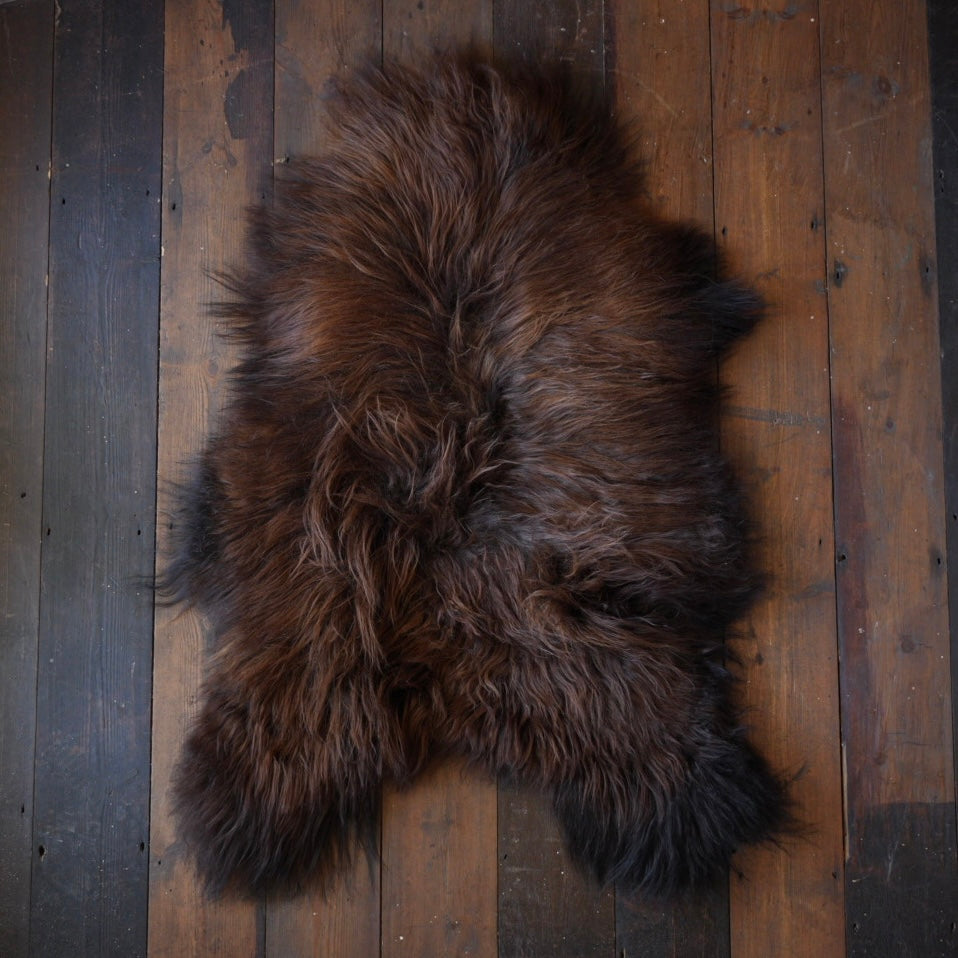 Icelandic Sheepskin Hide | Brown and Copper