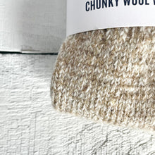 Load image into Gallery viewer, Chunky Wool Work Sock | Oatmeal with Red Stripe

