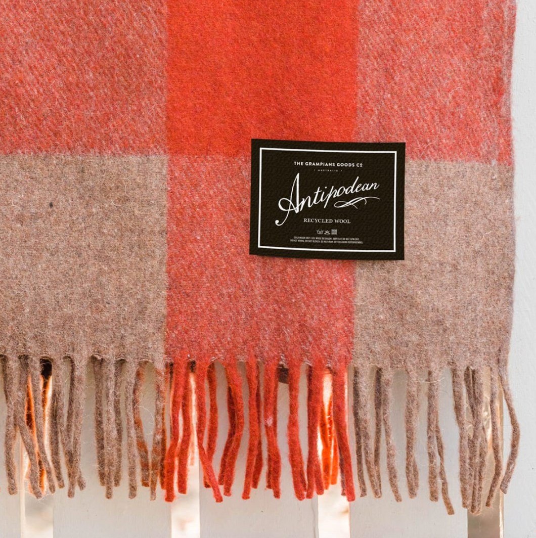 Recycled Wool Scottish Tartan Blanket | Terra Rosa