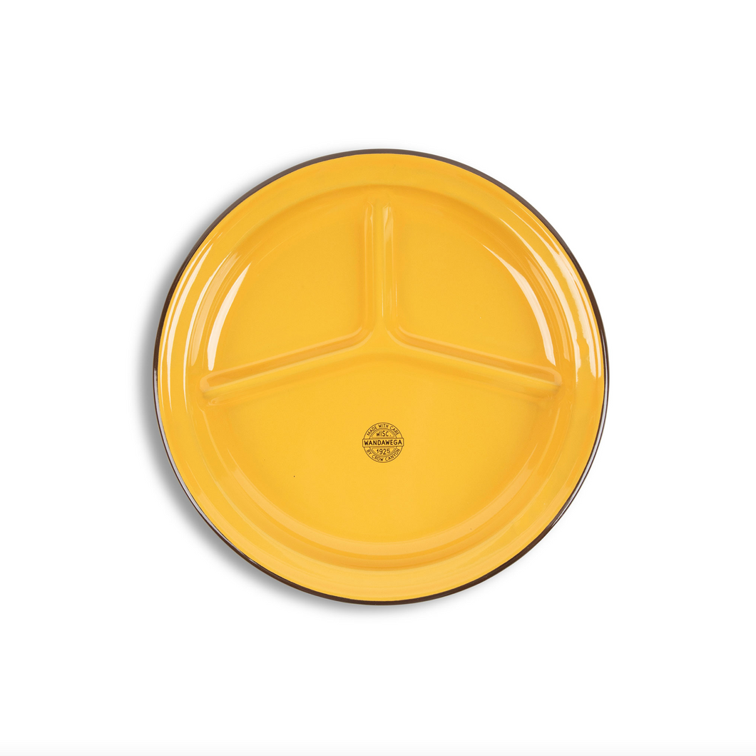 Divided Camp Plate Set of 2 | Yellow