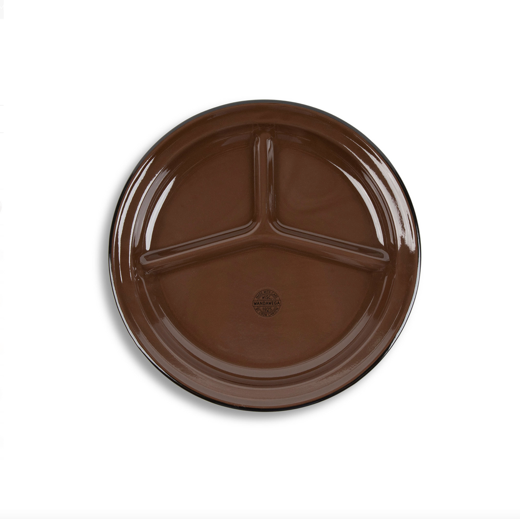 Divided Camp Plate Set of 2 | Brown