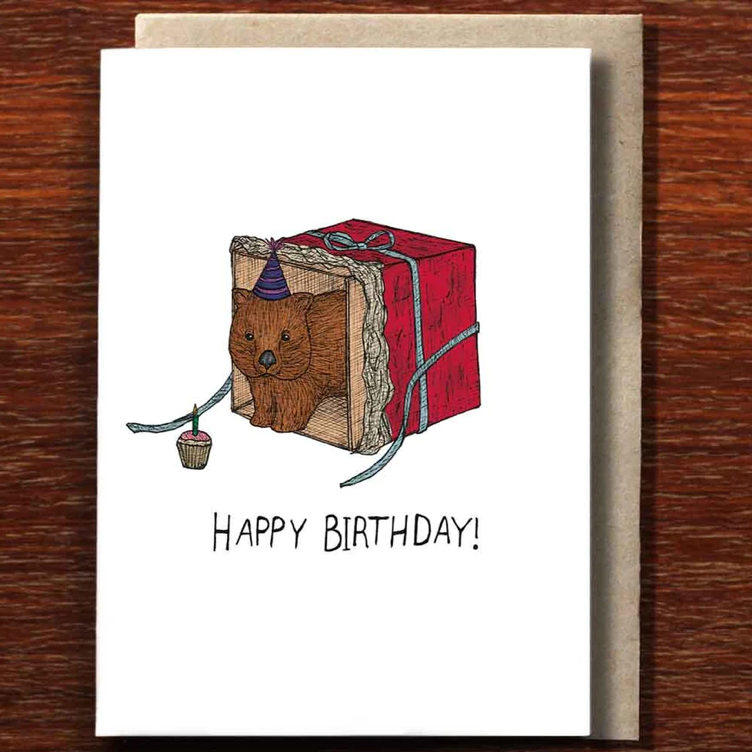 Wombat's Present Card