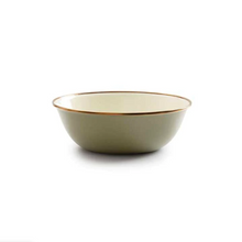 Load image into Gallery viewer, Enamel Bowl Set of 2 | 2 Tone Olive Drab
