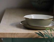 Load image into Gallery viewer, Enamel Bowl Set of 2 | 2 Tone Olive Drab
