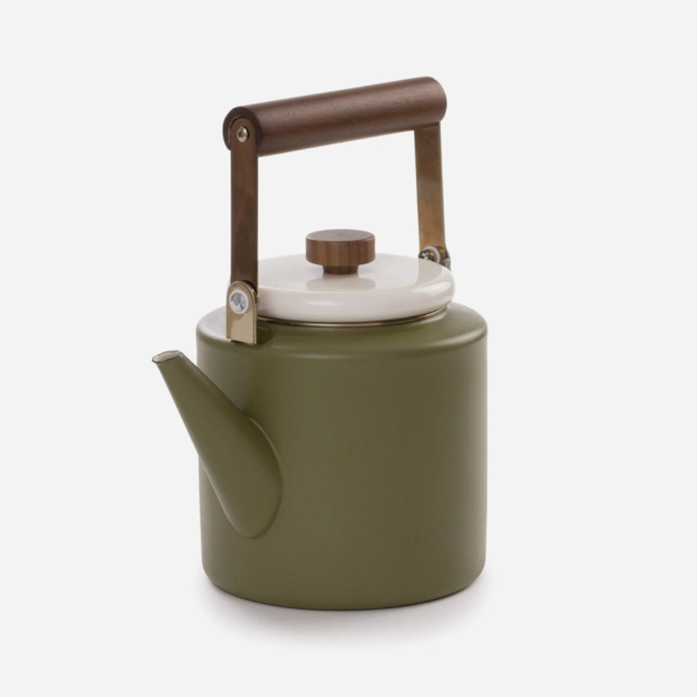 Enamel Teapot | Olive Drab