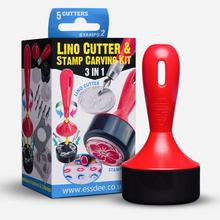 Load image into Gallery viewer, 3 in 1 Lino Cutter and Stamp Carving Kit

