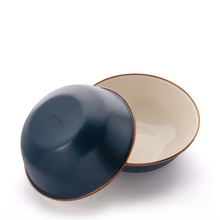 Load image into Gallery viewer, Enamel Bowl Set of 2 | 2 Tone Indigo
