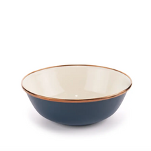 Load image into Gallery viewer, Enamel Bowl Set of 2 | 2 Tone Indigo
