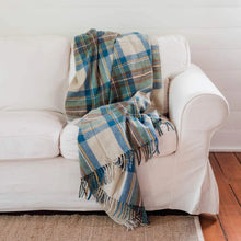 Load image into Gallery viewer, Recycled Wool Scottish Tartan Blanket - Spring
