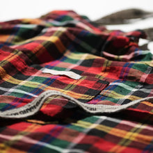 Load image into Gallery viewer, Recycled Cotton Check Apron | Red + Green
