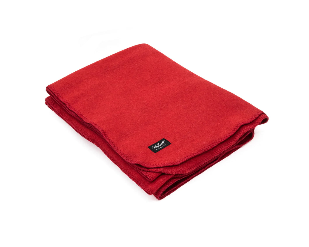 Wool Army Camp Blanket | Crimson Red