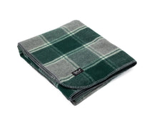 Load image into Gallery viewer, Wool Army Camp Blanket | Emerald Tartan
