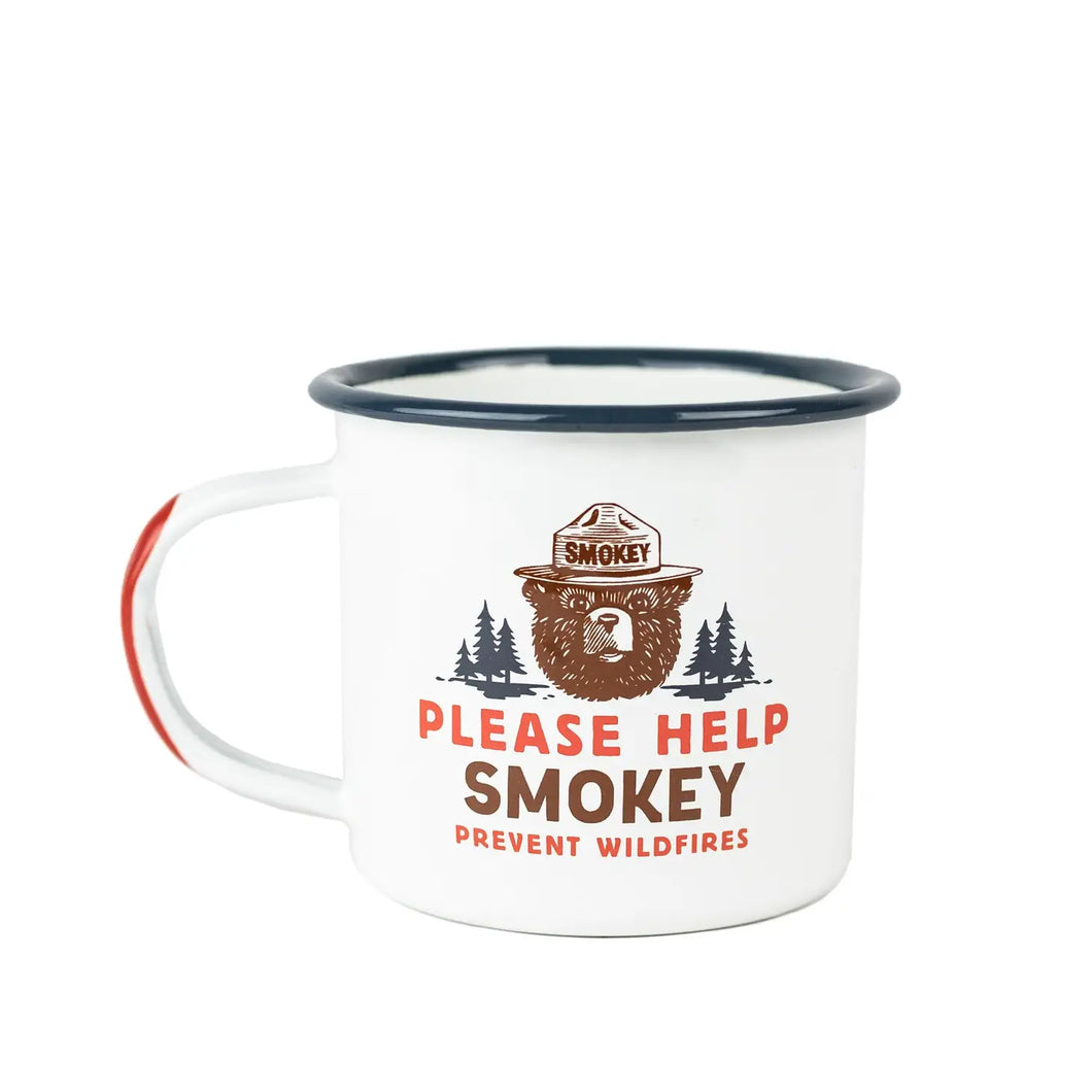 Please Help Smokey The Bear Enamel Mug