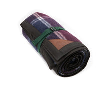 Load image into Gallery viewer, Oilskin &amp; Wool Blanket | Burgendy Tartan
