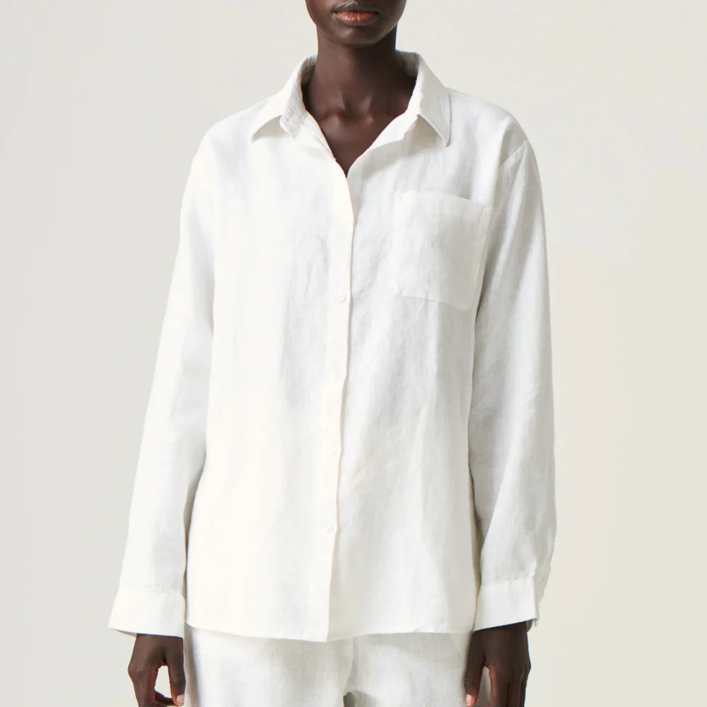 100% Linen Shirt | White