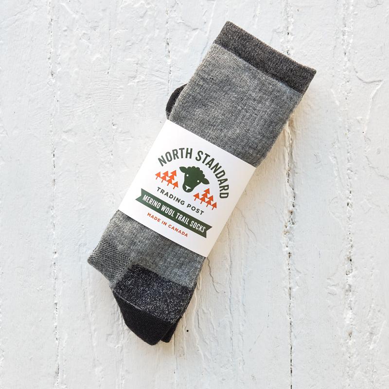 Merino Wool Trail Sock | Black/Grey
